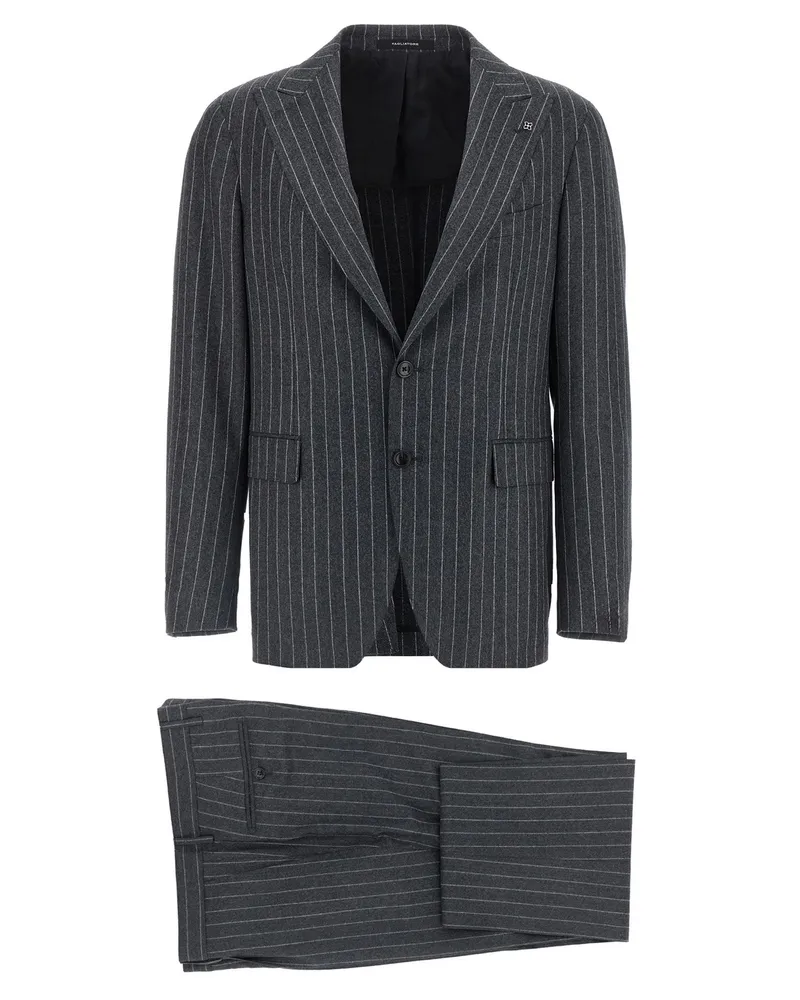 Tagliatore Pinstreifenkleid Gray