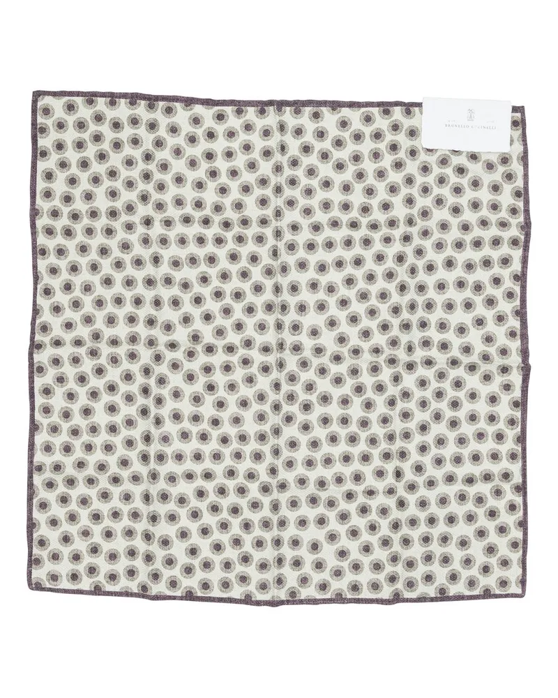 Brunello Cucinelli Taschen-Clutch aus Seide Beige