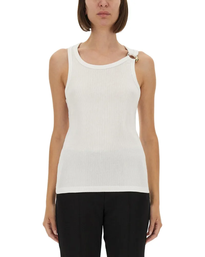 Jean Paul Gaultier Tanktop mit Piercing White
