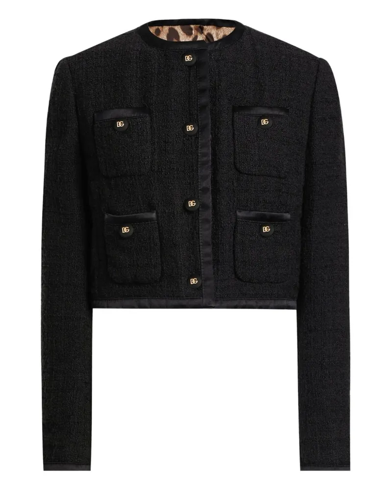 Dolce & Gabbana Baumwollmischjacke Black