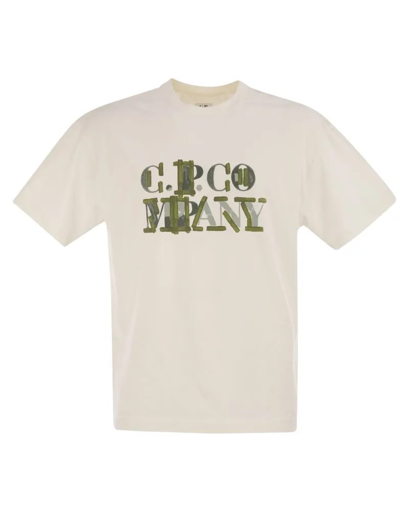 C.P. Company Cotton Jersey T -Shirt mit Grafiken White