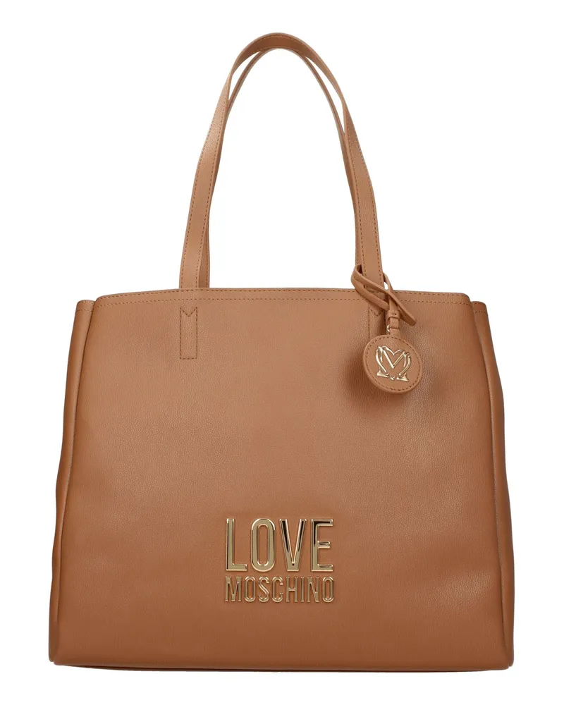 Moschino Damens Umhängetaschen Polyurethan Braun/Camel -