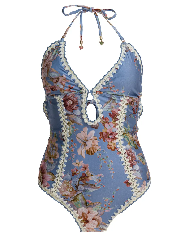 Zimmermann Badeanzug „Awaken Crochet Keyhole Light