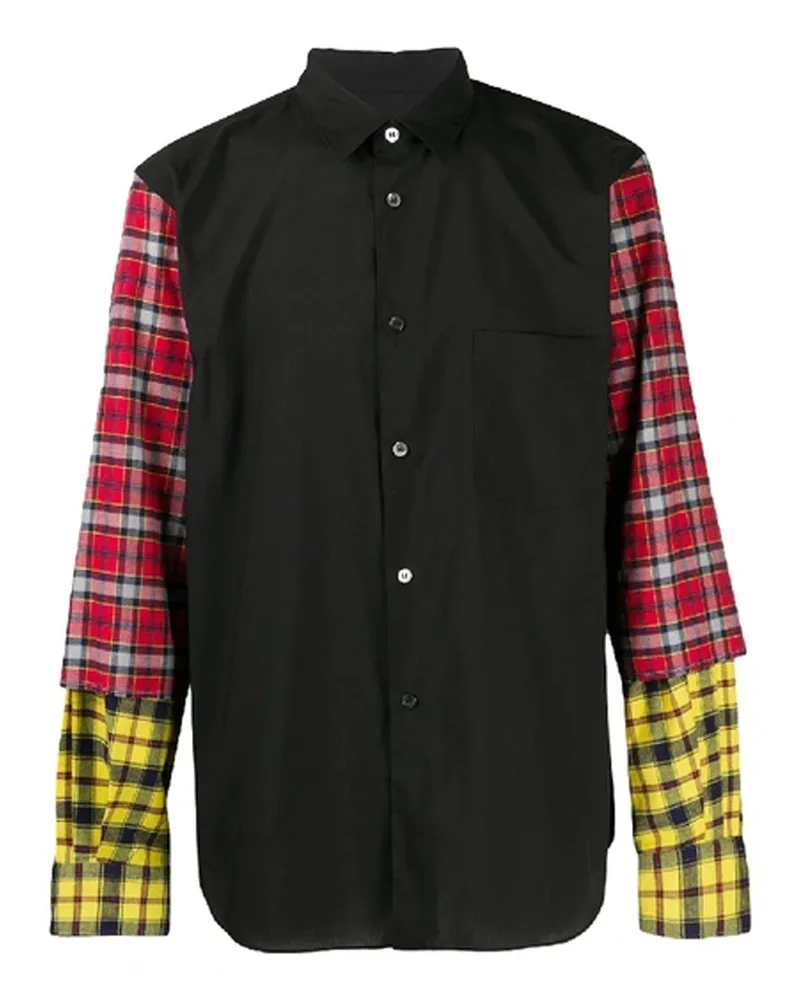 Comme des Garçons Comme des Garcons  checkte Ärmelhemd Schwarz
