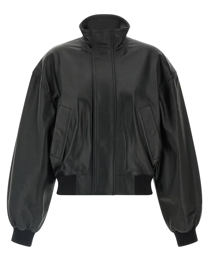 Balenciaga Lederblouson Black
