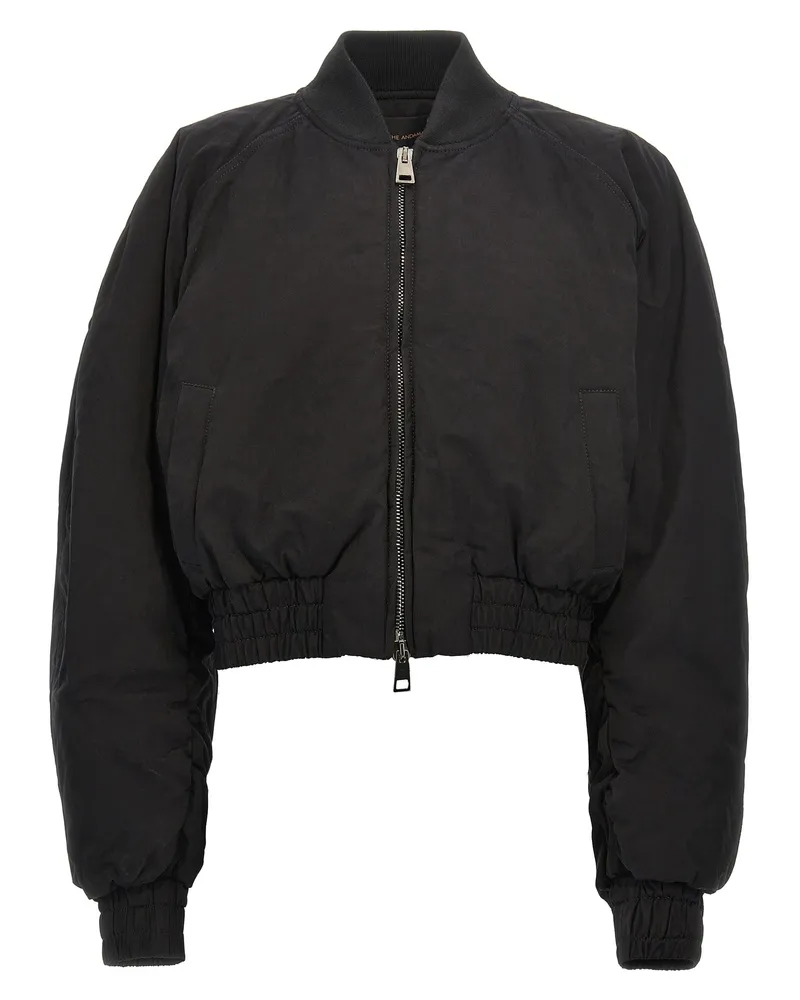 ANDAMANE Die Andamane 'Sierra' Cropped Bomber Jacke Black