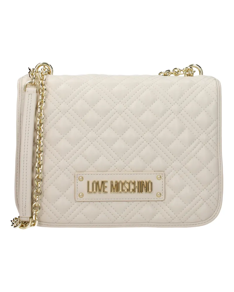 Moschino Liebe Moschino -Umhängetaschen Frauen Polyurethan Beige/Elfenbein -
