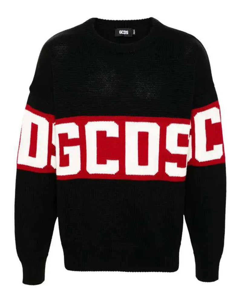 GCDS Gestreifter -Pullover Black
