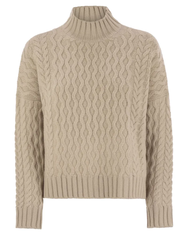 Max Mara Wochenende Max Mara Yard Boxy Pullover in Wollgarn Beige