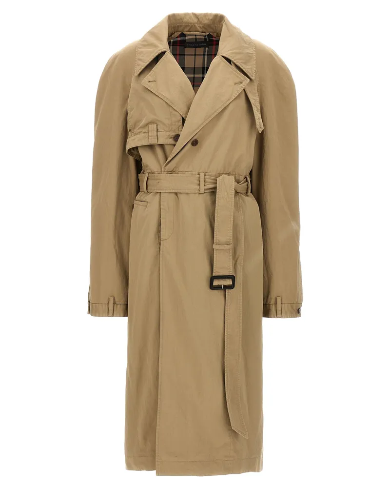 Balenciaga dekonstruierte' Trenchcoat Beige