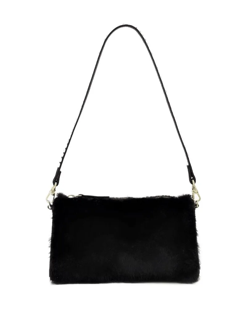 Manu Atelier Mini -Prism -Tasche in schwarzem Leder Schwarz