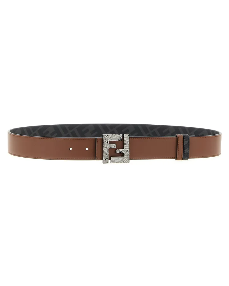 Fendi quadratischer FF' reversibler Gürtel Multicolor