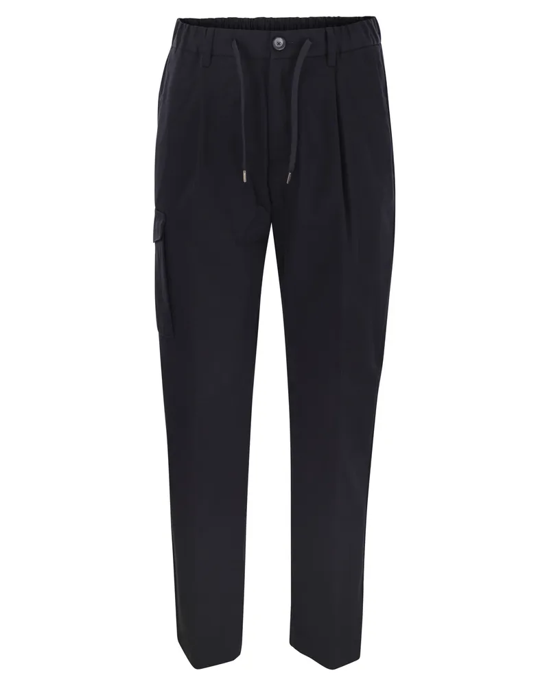 Herno Pure Cotton Resort Cargohose Blue
