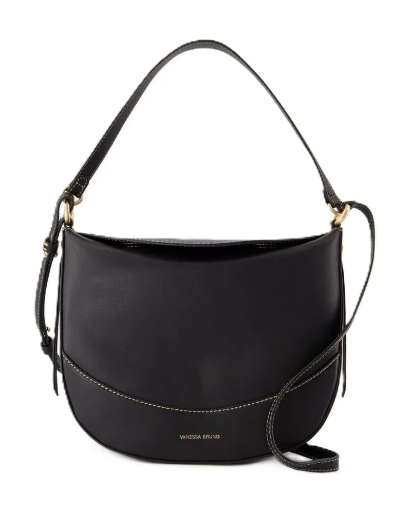 Vanessa Bruno Tägliche MM Handtasche  Leder schwarz Schwarz