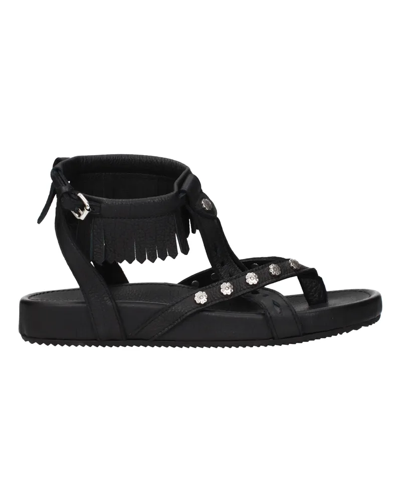 Isabel Marant Silya Damens Sandalen aus schwarzem Leder -