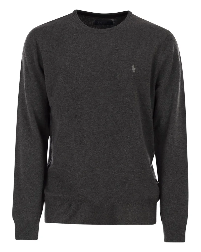 Ralph Lauren Wollpullover mit Rundhalsausschnitt Anthracite