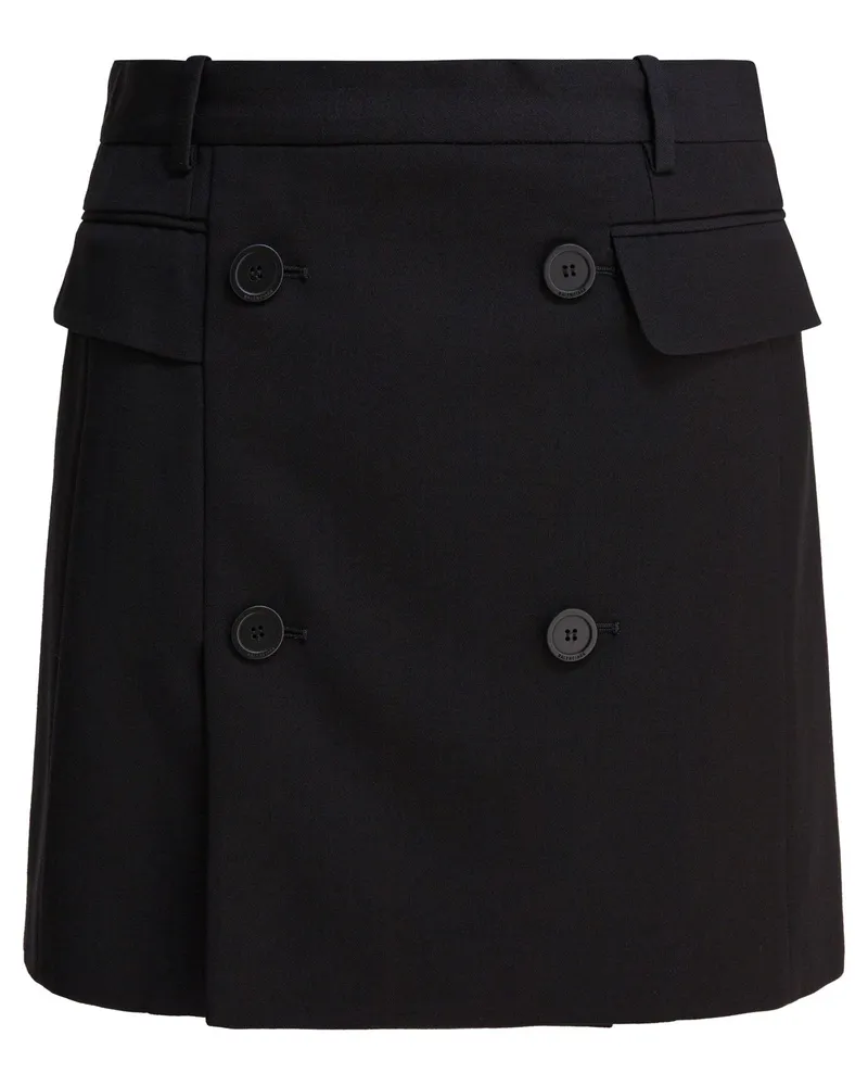 Balenciaga Minirock aus Viskose und Wolltwill Black