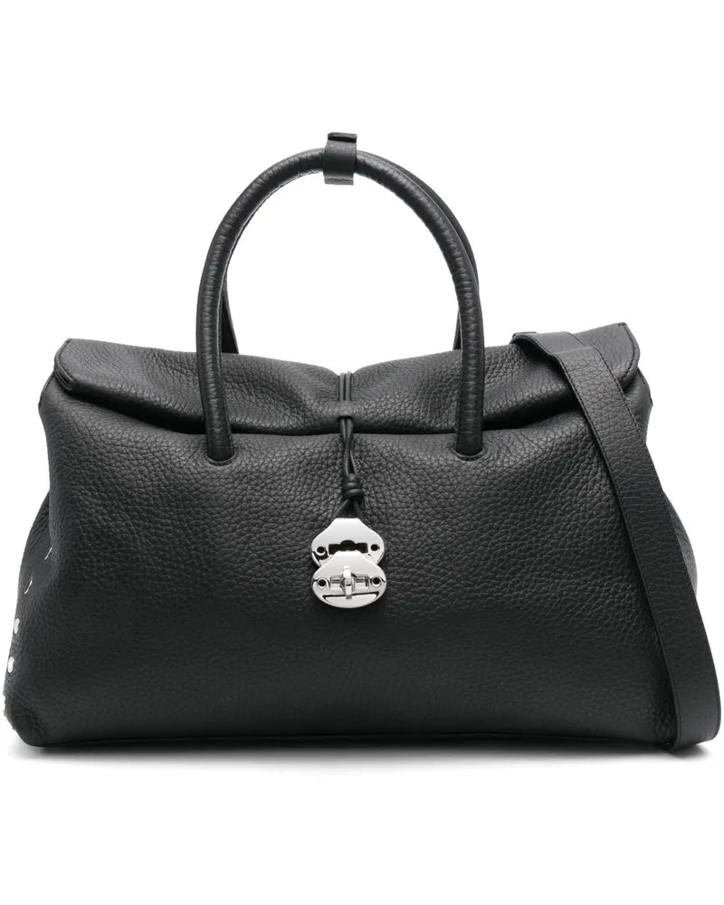 Zanellato Dotta Centauro Xl Lederhandtasche Black