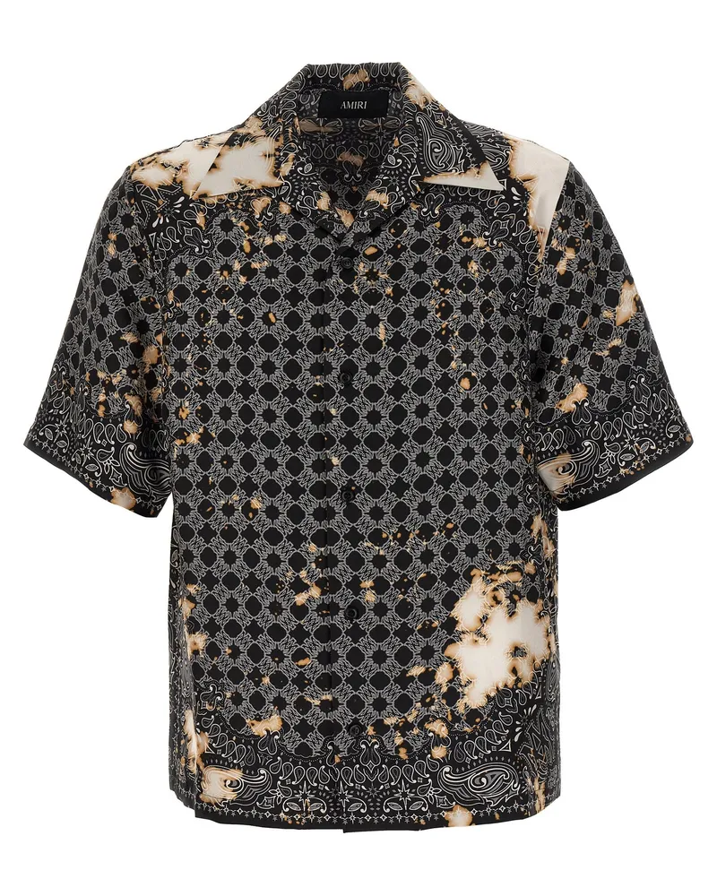 Amiri Beach Bandana Bowling' Hemd Black