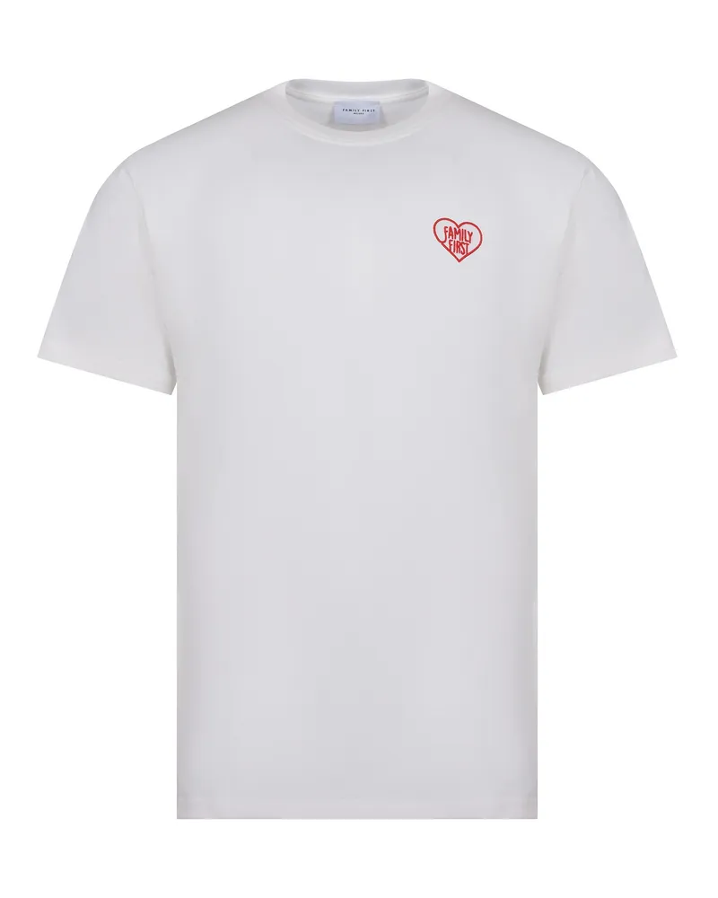 Family First Familie Erstes T -Shirt aus Baumwolle White