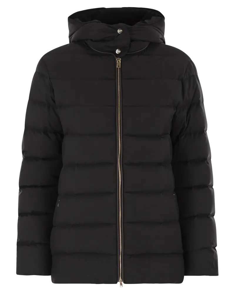 Herno Medium Down -Jacke mit Kapuze Black