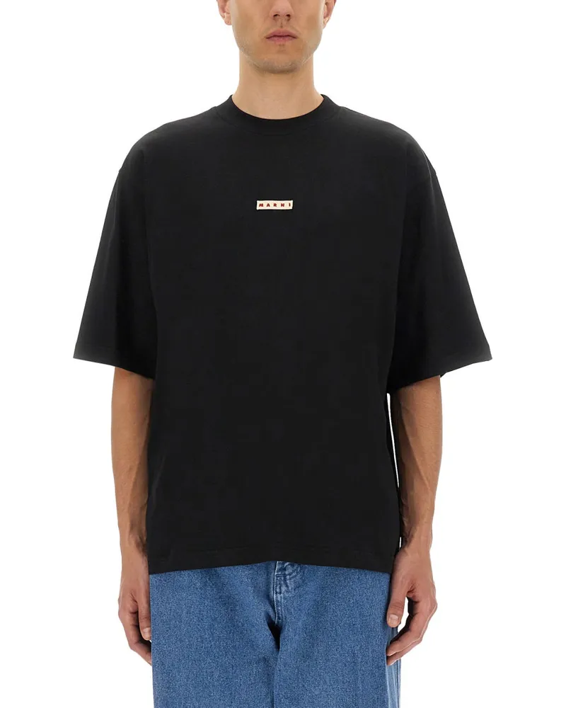Marni Mini Logo T -Shirt Black