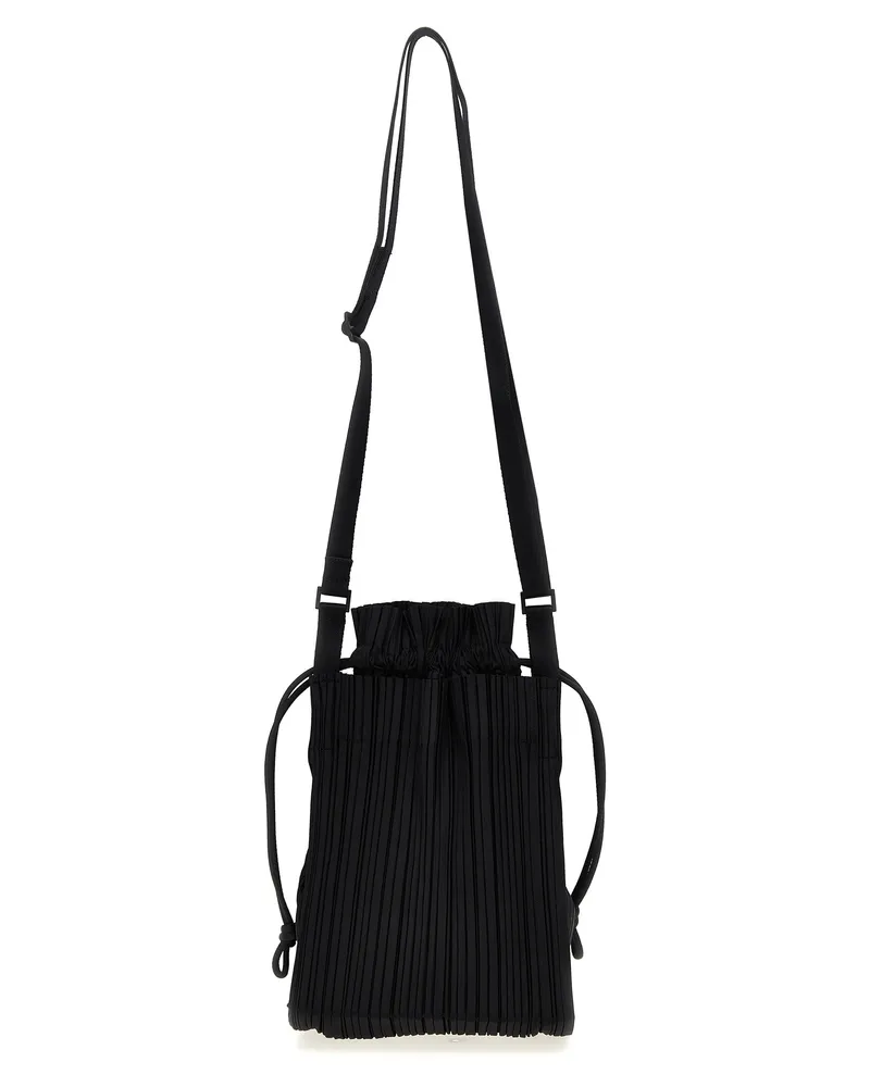Issey Miyake Falten bitte Issey Miyake 'Square Fleats' Crossbody Bag Black