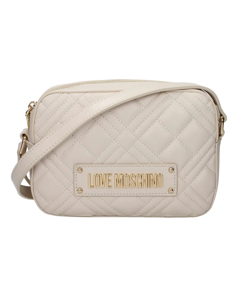 Moschino Damens Umhängetaschen Polyurethan Beige/Elfenbein -