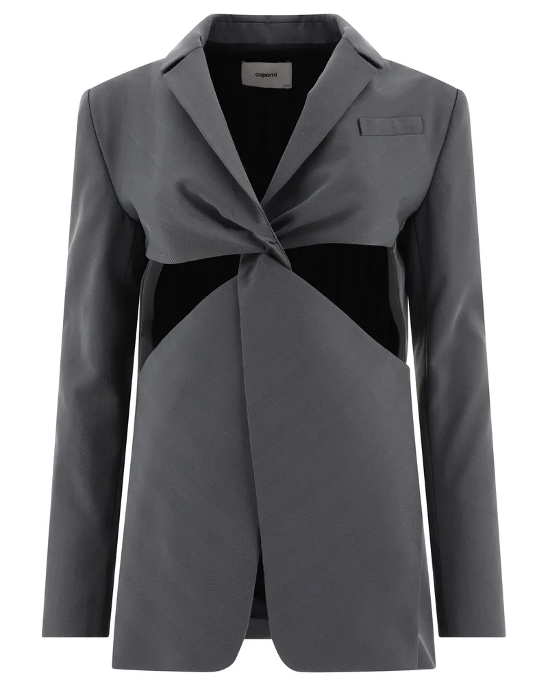 COPERNI Maßgeschneiderte Jacke mit verdrehtem Cut-Out von Grau