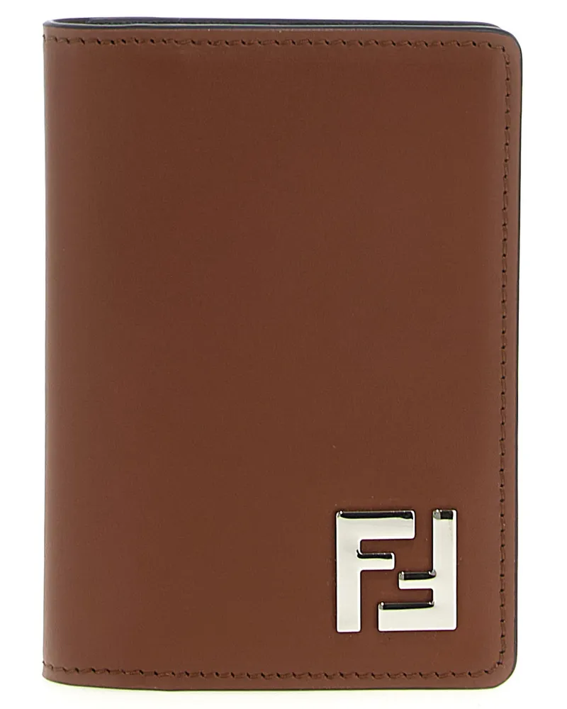 Fendi quadratischer FF' Kartenhalter Brown