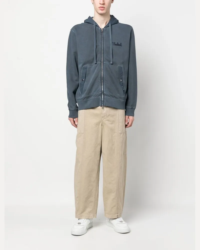 Woolrich Mixmedia Full Reißverschluss Hoodie 