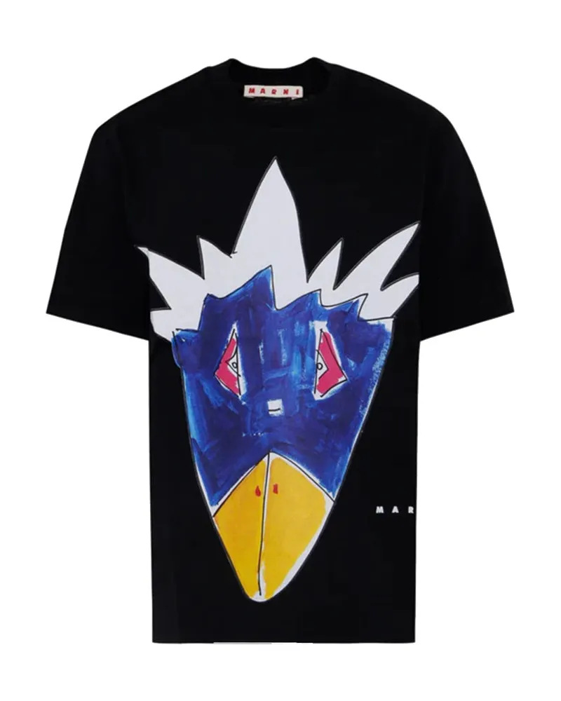 Marni T -Shirt mit Logo Black