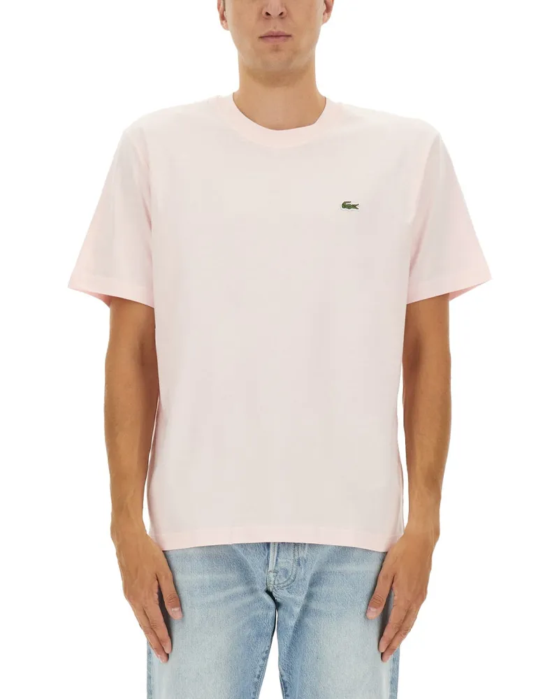 Lacoste Baumwoll -T -Shirt Powder