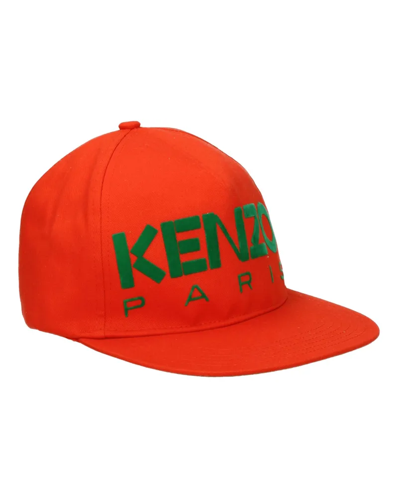 Kenzo Herrens Baumwollhut Orange/Grün -