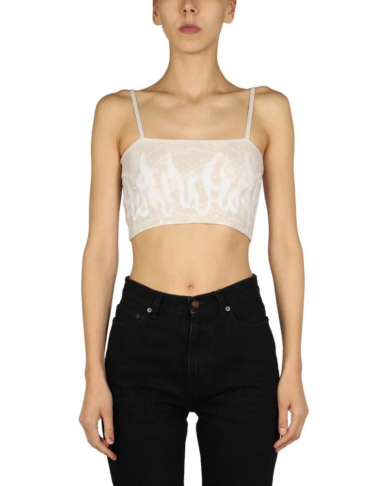 Vision Of Super Vision von Super Pailsey Muster Crop Top Beige