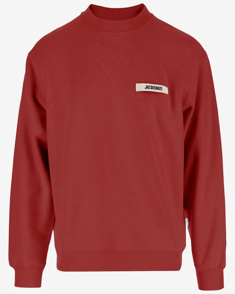 Jacquemus le Sweatshirt Grosgrain Red