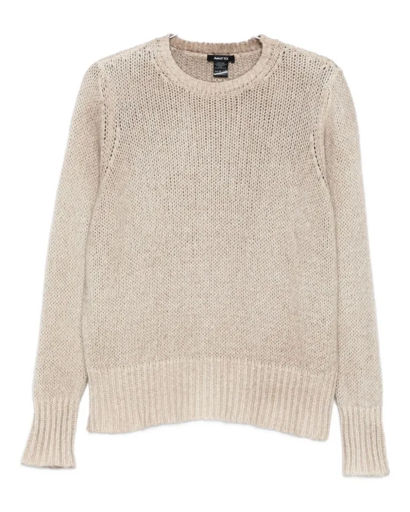 Avant Toi Cashmere Crewneck Pullover Beige