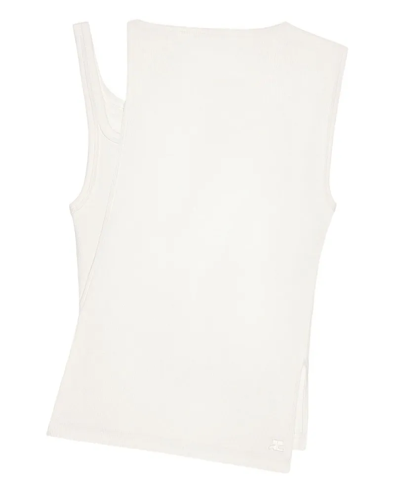Courrèges Courreves 90 's Baumwolltop White