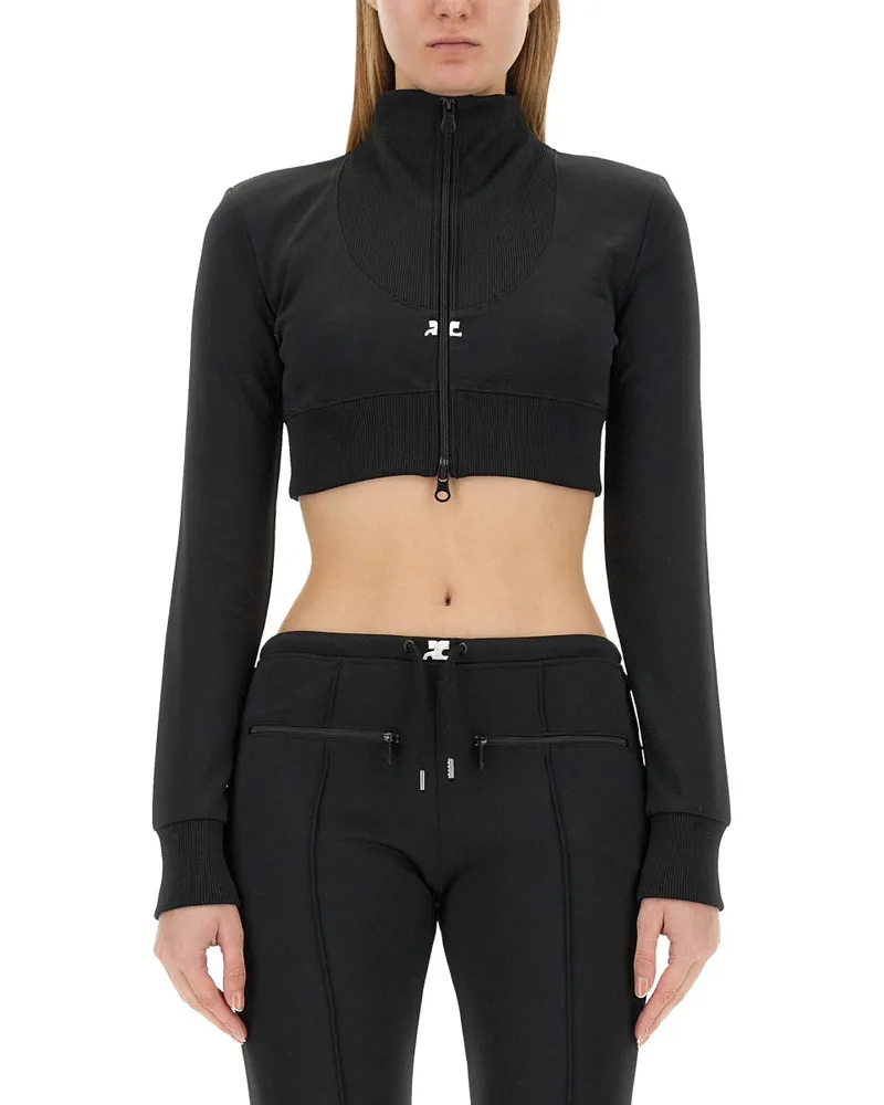 Courrèges Courreves Jacke mit Logo Black