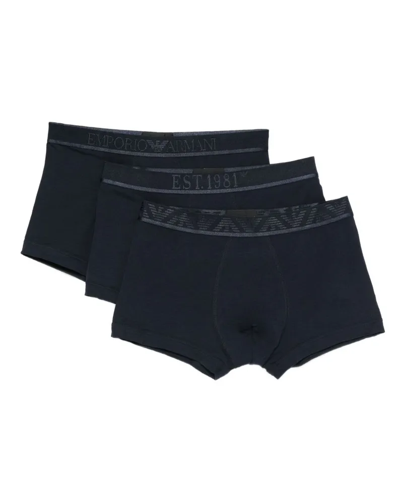 Emporio Armani Logo-Boxershorts im 3er-Pack Blue