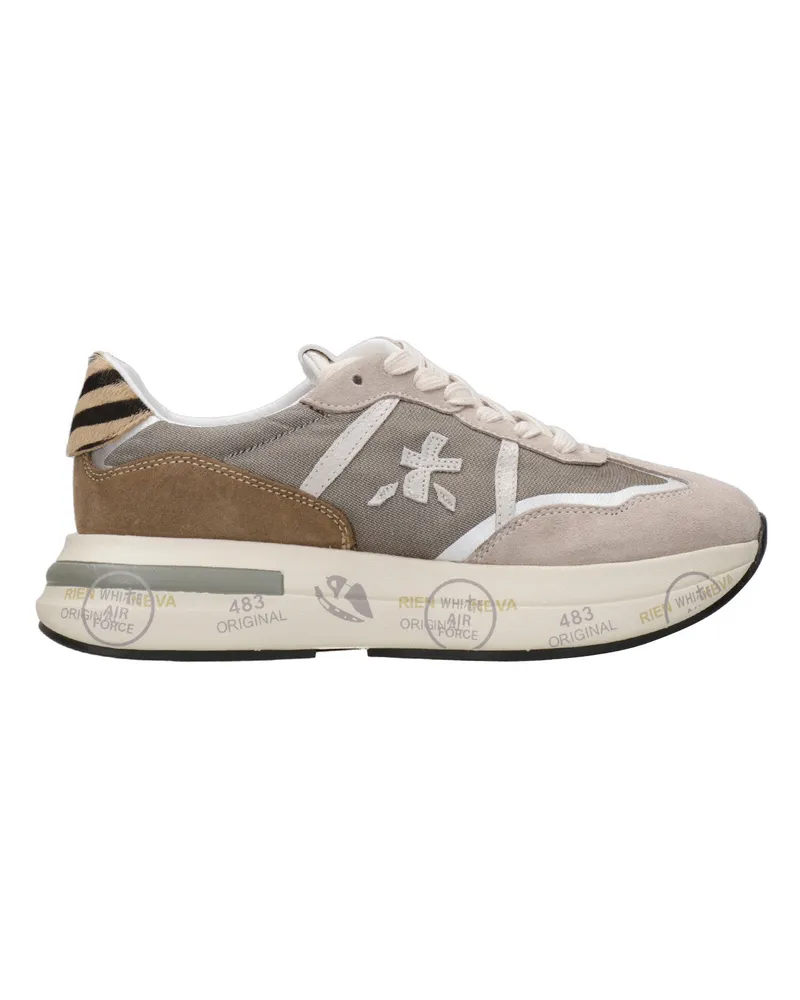 Premiata Premata -Turnschuhe Taupe+marrone