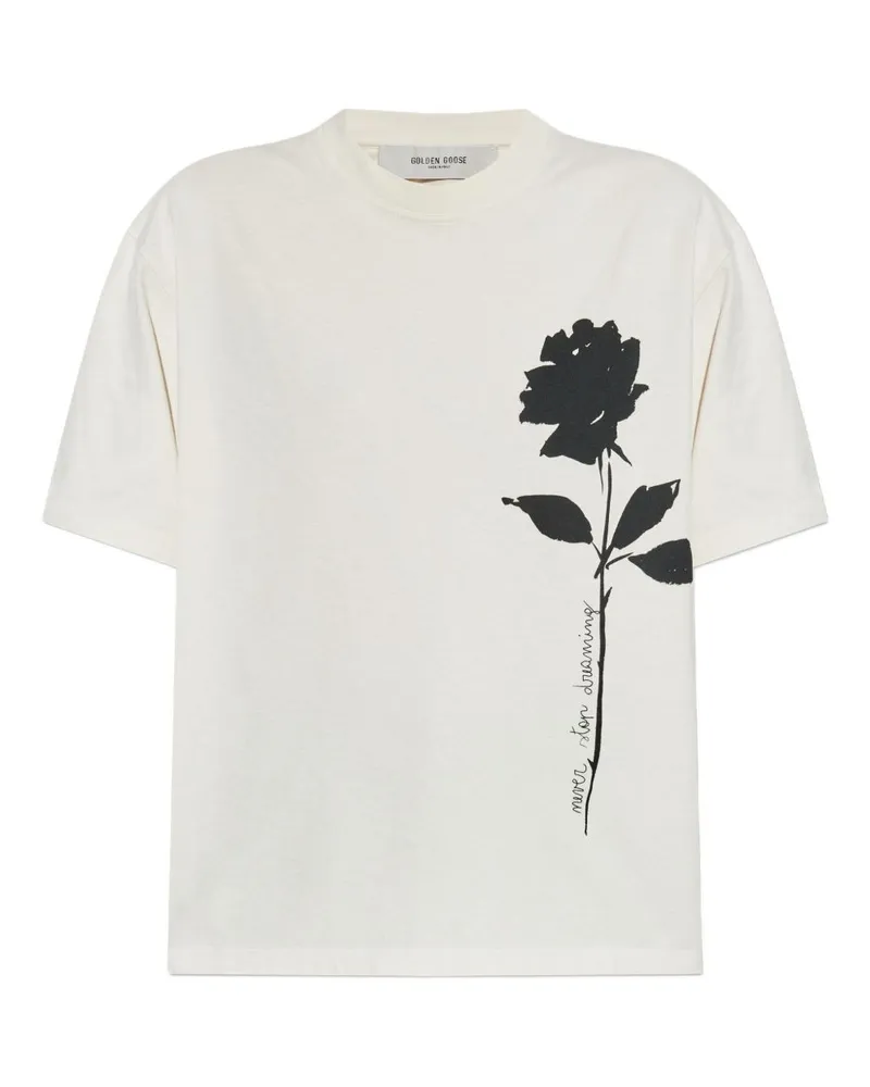 Golden Goose Golden Gans T -Shirts und Polos weiß White