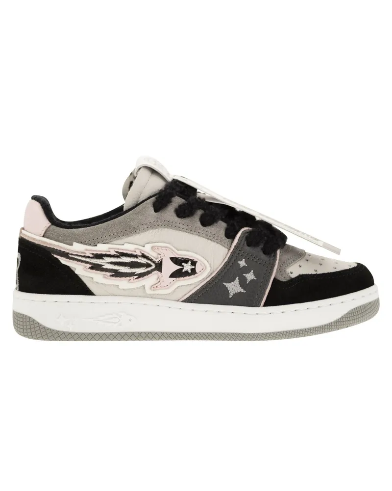 ENTERPRISE JAPAN EJ Eggrocket Leder Trainer mit Logo White