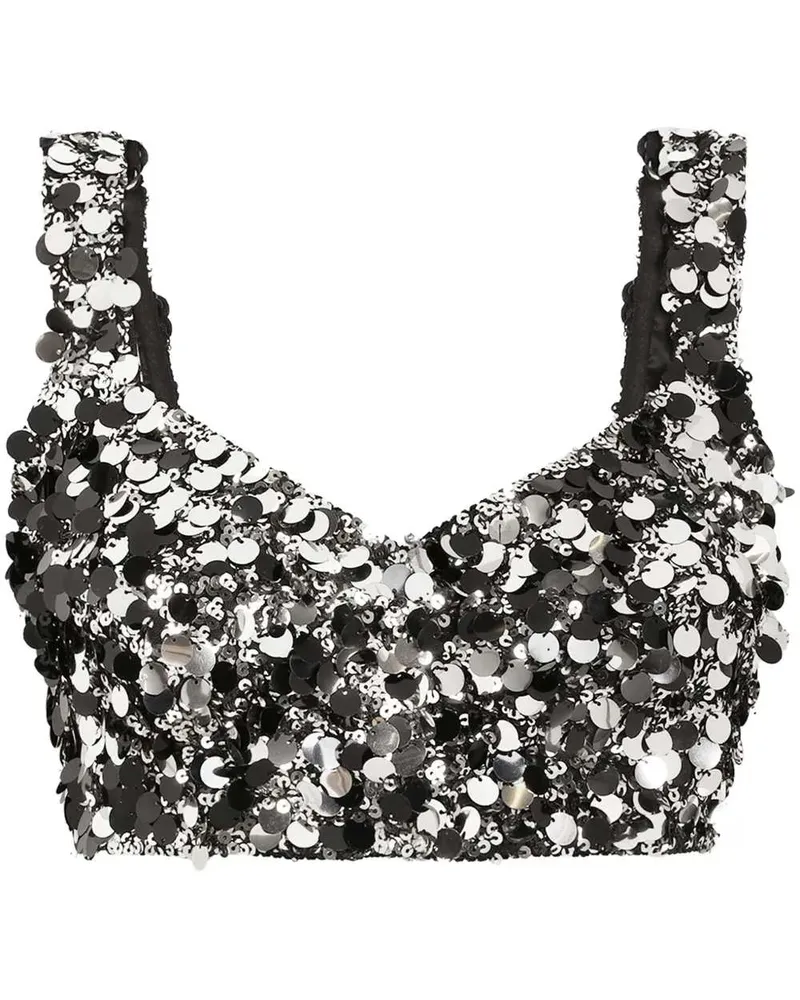 Dolce & Gabbana Pailletten-Crop-Top S0998