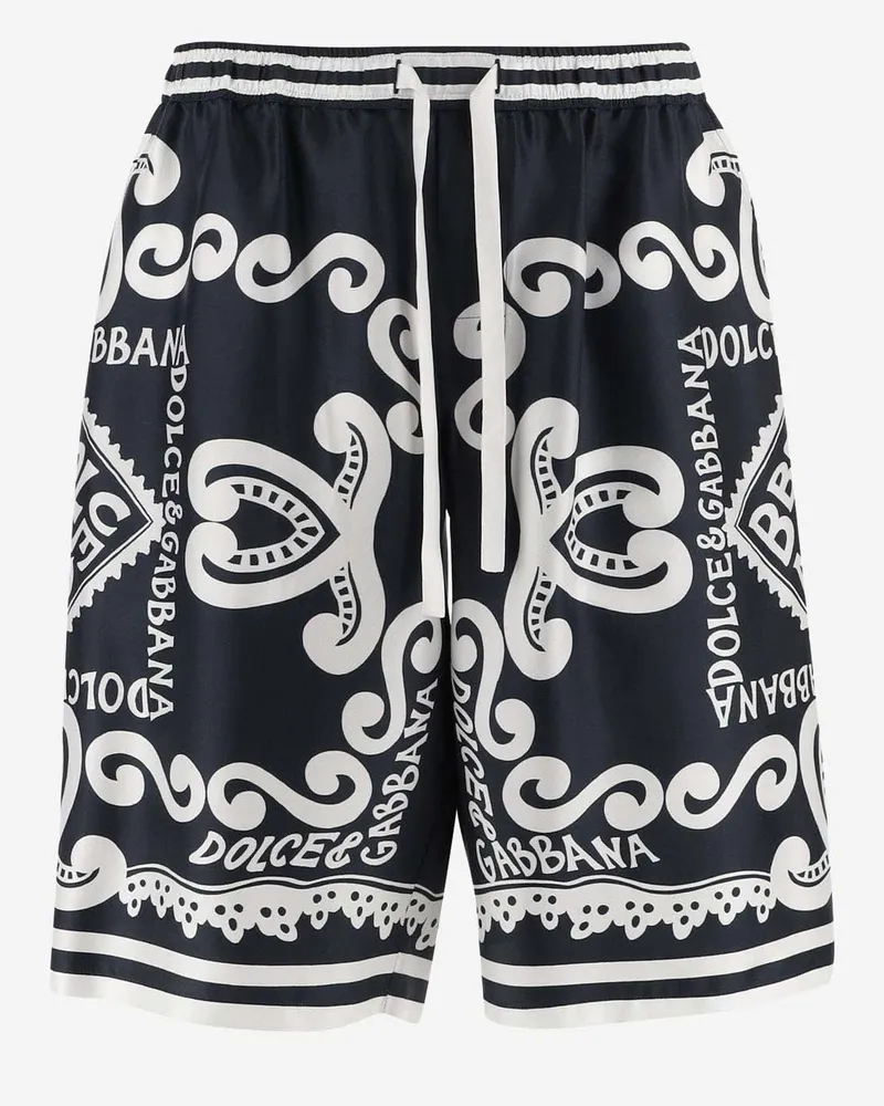 Dolce & Gabbana bedruckte Seiden -Bermuda -Shorts Dg