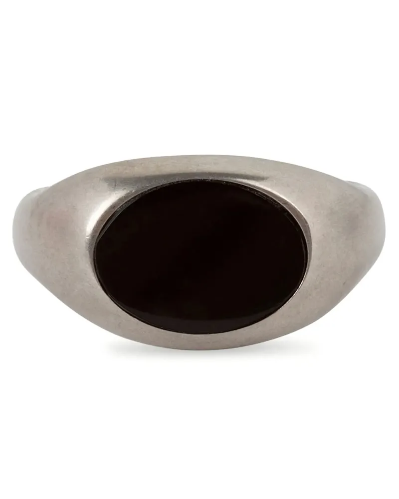 Dries van Noten Trocknen Van Note 'Stone Signet' Ring Black