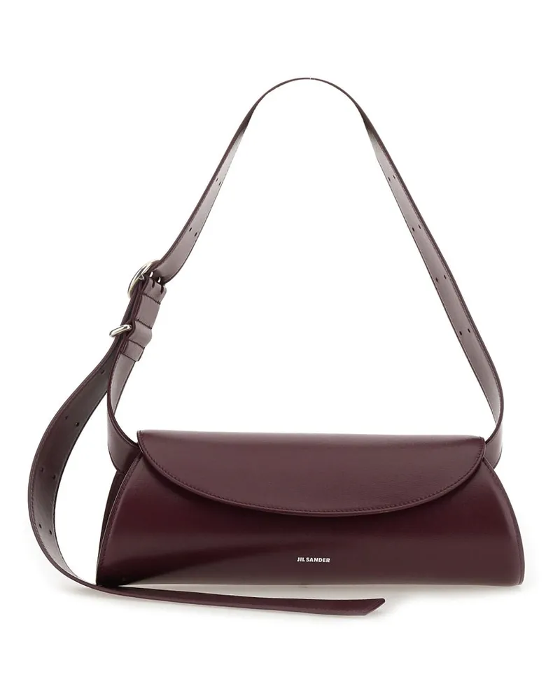 Jil Sander kleiner "Cannoli" -Tasche Bordeaux