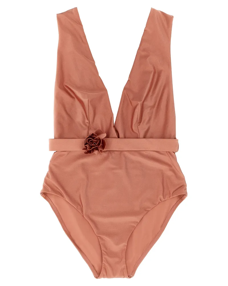Zimmermann Lucky Tunge Flower' ein Stück Badeanzug Pink