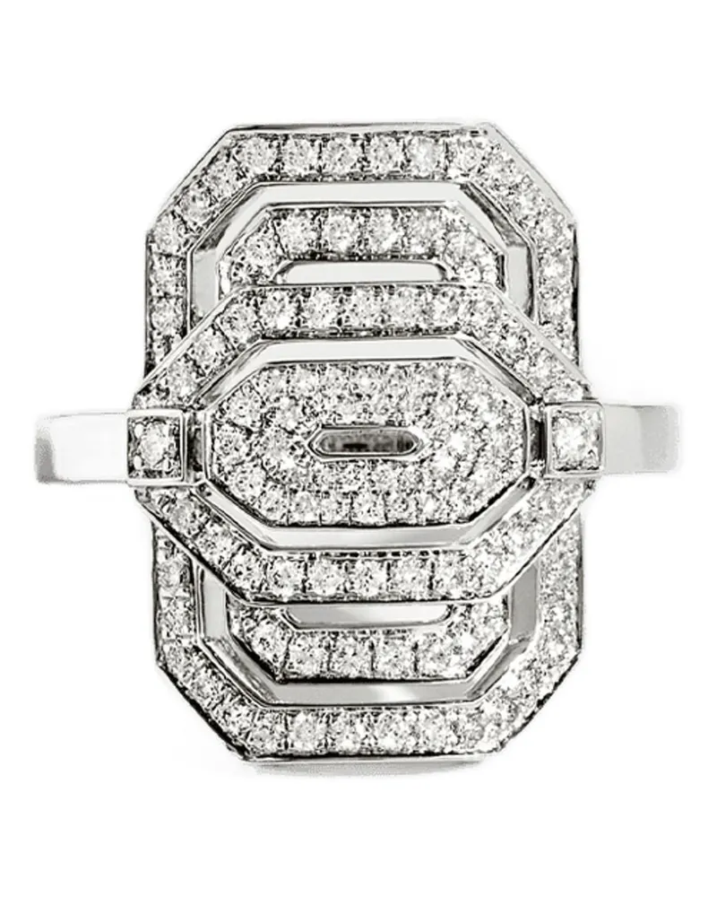 STATEMENT Mein Weg Mini -Ring in Silber und Diamanten Pink