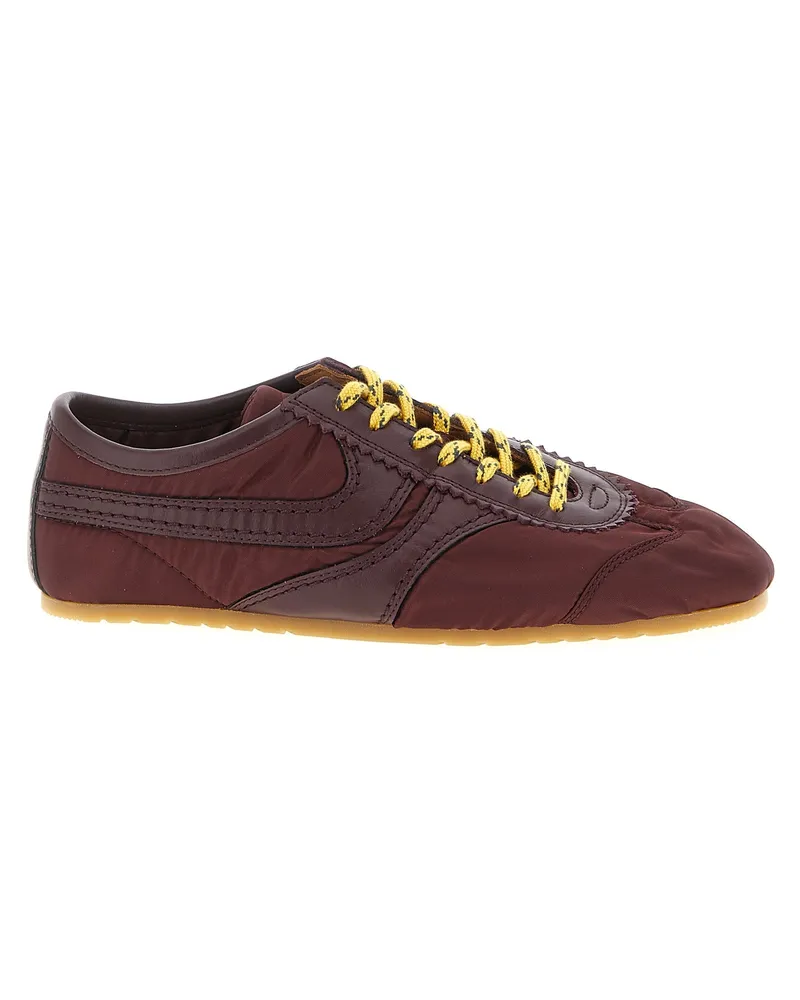 Dries van Noten Trocknen Van Note Nylon -Turnschuhe Bordeaux